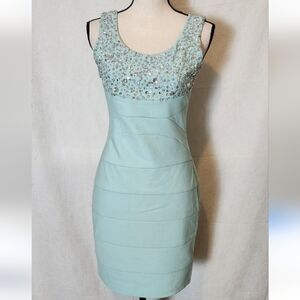 Deb Green Sequin Embellished Midi Dress Size Medium NWOT